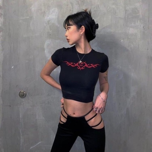 I.AM.GIA Lucid Pant Strappy Side Cutout Flare Black Small NWT - Picture 9 of 12